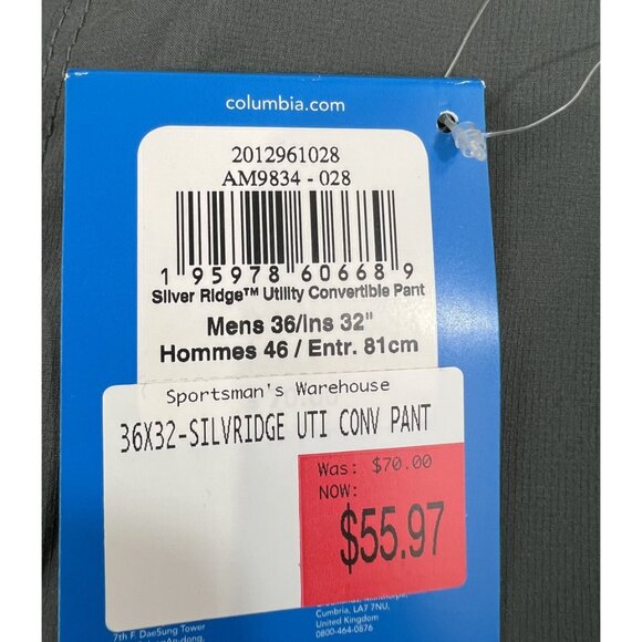 Columbia Men's Silver Ridge Omni-Shade Utility Convertible Pants 36 x 32 - Picture 3 of 9